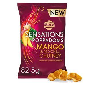 Walkers Sensation Poppadoms Mango & Red Chilli Chutney 9pk (85.50g) Uk